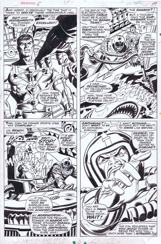 John Buscema, Frank Giacoia, 1968-09 Buscema/Giacoia: Sub-Mariner #5 p13 - Comic Strip
