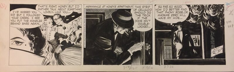 Alex Raymond, Rip Kirby 1956.06.11 - Planche originale