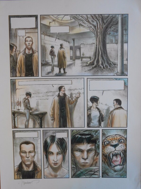 En vente - Jan Bosschaert, Jean Dufaux, Jaguar T1- Une vision - Planche originale