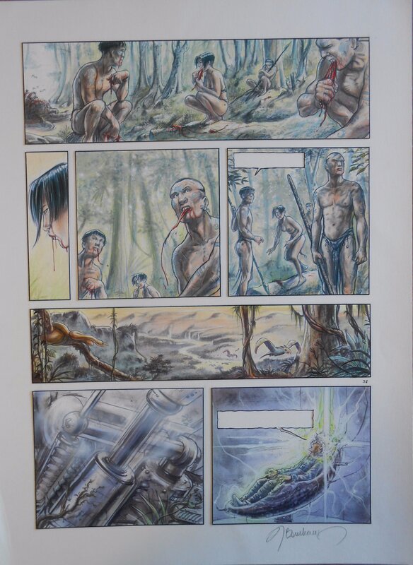 En vente - Bosschaert, Jan - Originele pagina in kleur - Jaguar 1 - 2001 - Planche originale