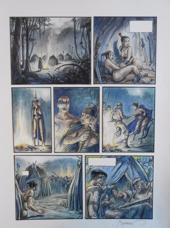 En vente - Jaguar T2 par Jan Bosschaert, Jean Dufaux - Planche originale