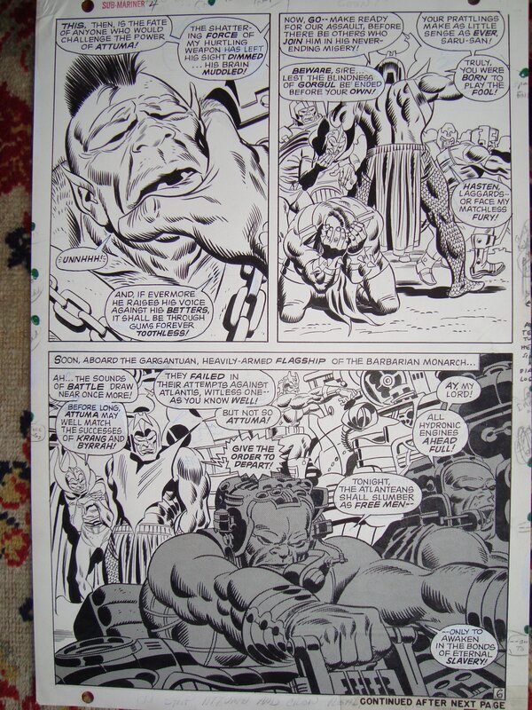 John Buscema, Frank Giacoia, Roy Thomas, Namor the Submariner - Planche originale