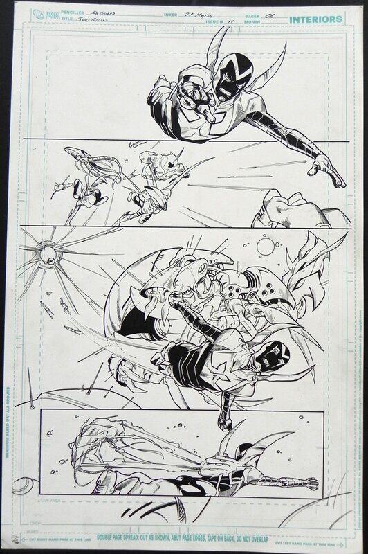 Blue beetle #13 p.6 par Ig Guara, J.P. mayer - Planche originale