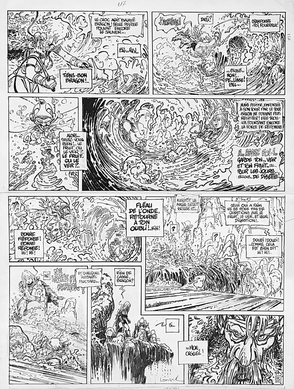 Régis Loisel, La quête de l'oiseau du temps #1 - la conque de Ramor - Planche originale