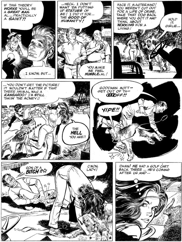 Stan Drake, Leonard Starr, Kelly Green  1, 2, 3, Mourez  page 8 - Planche originale