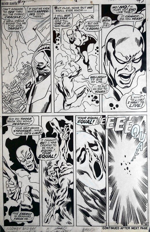 The SILVER SURFER par John Buscema - Planche originale