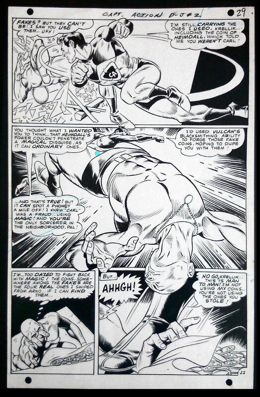 Captain ACTION par Wally Wood - Planche originale