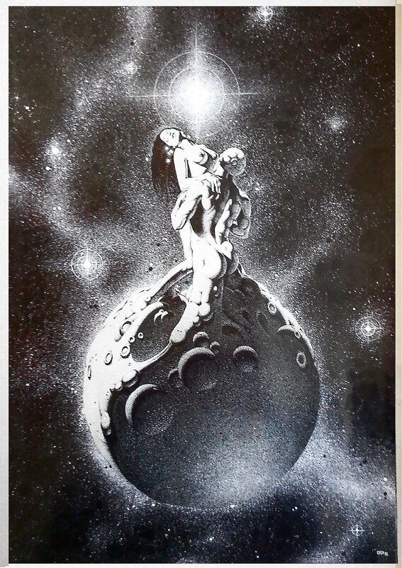 Le viol cosmique par Caza - Illustration originale