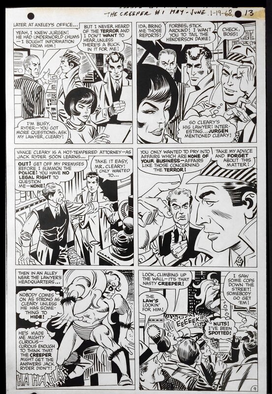 The CREEPER par Steve Ditko - Planche originale