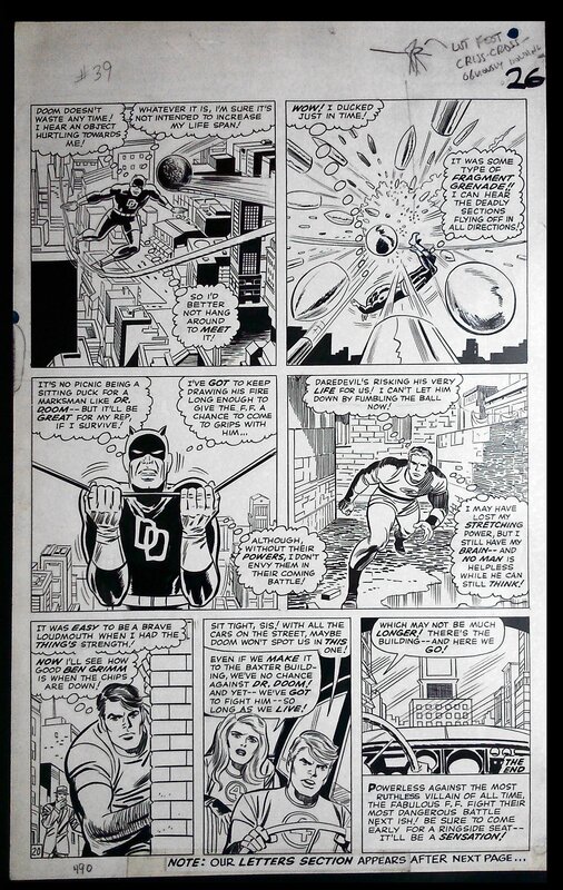 Fantastic FOUR 39 par Jack Kirby - Planche originale