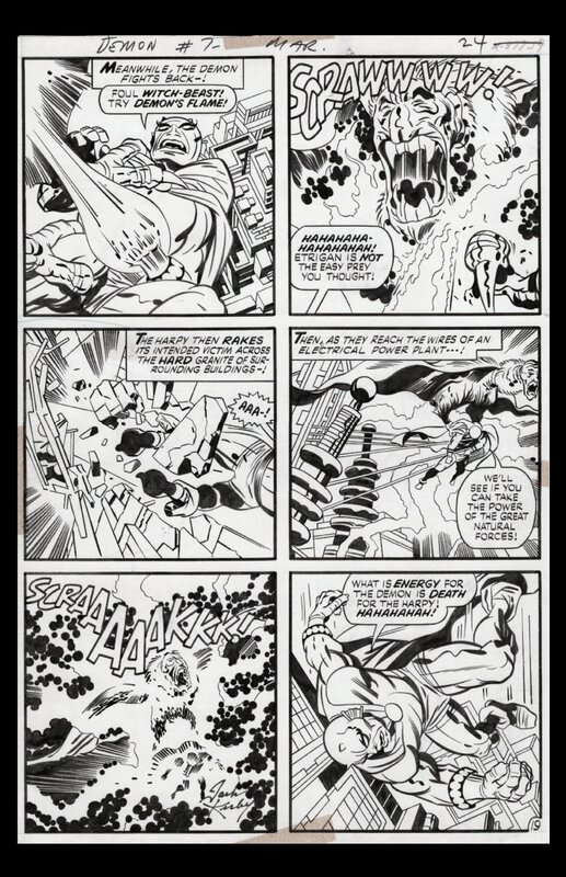 The DEMON par Jack Kirby - Planche originale