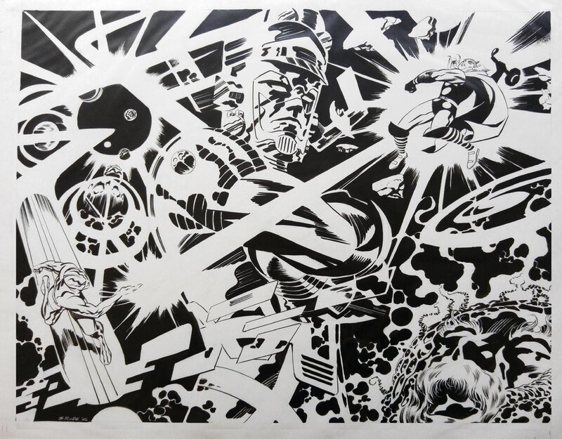 Steve Rude, Thor & SILVER SURFER vs GALACTUS - Planche originale