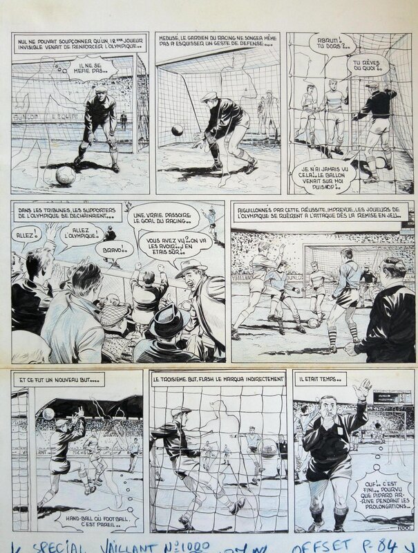 René Deynis, Flash L'Homme INVISIBLE - Planche originale