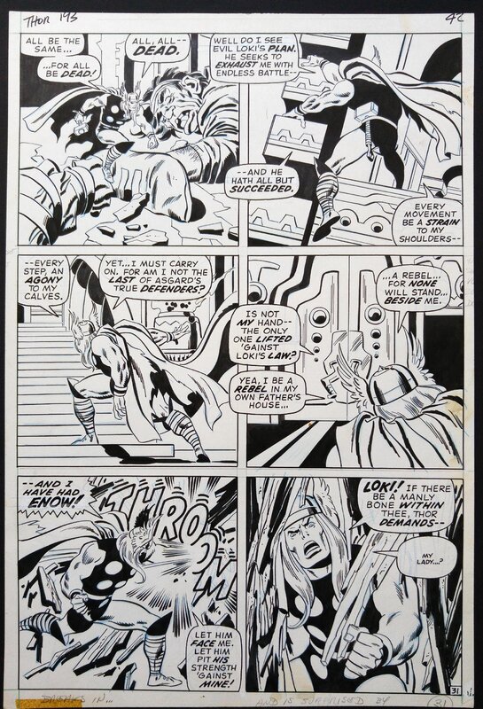 Thor par John Buscema, Sal Buscema - Planche originale