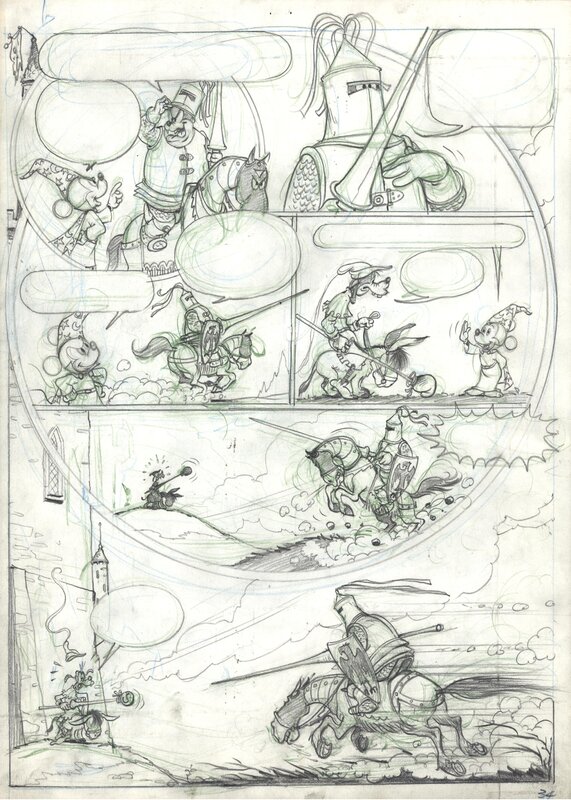 Hector Adolfo De Urtiága, Disney : Dingo Roi Arthur planche 34 - Comic Strip