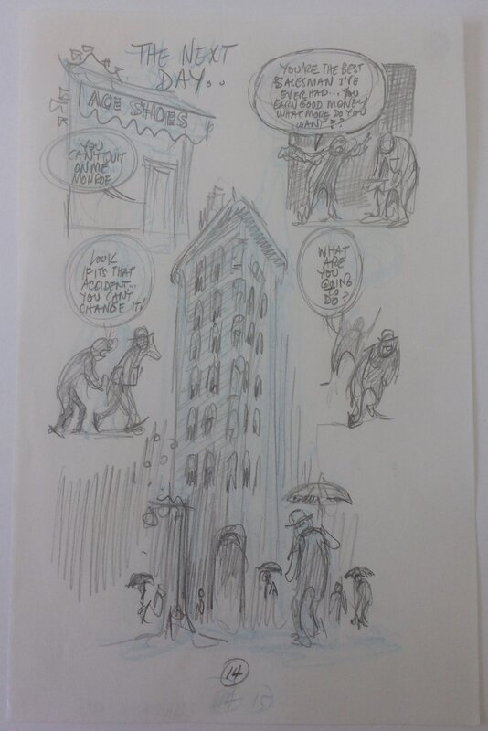 Will Eisner, New York, pencil p14 - Œuvre originale