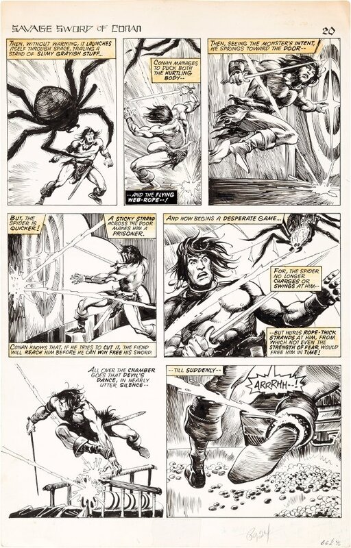 John Buscema, Alfredo Alcalá, John Buscema/Alfredo Alcala - Savage sword of Conan, issue 24 page 20 - Planche originale