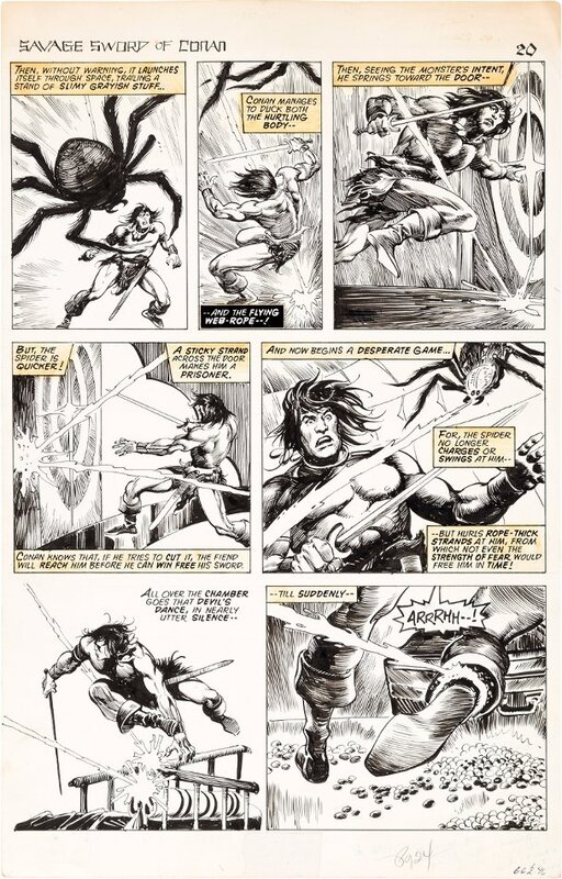 John Buscema, Alfredo Alcalá, John Buscema/Alfredo Alcala - Savage sword of Conan, issue 24 page 20 - Planche originale