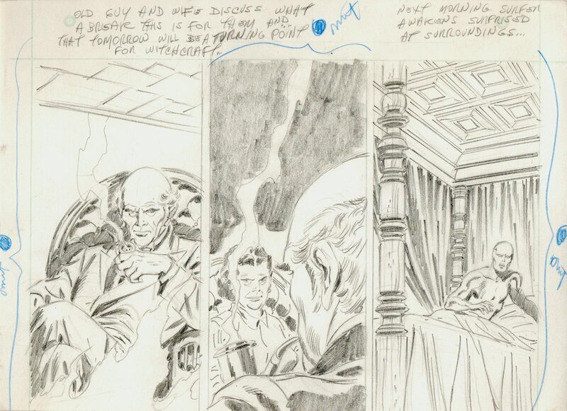 John Buscema, Silver Surfer # 12 unpublished pencils second part - Illustration originale