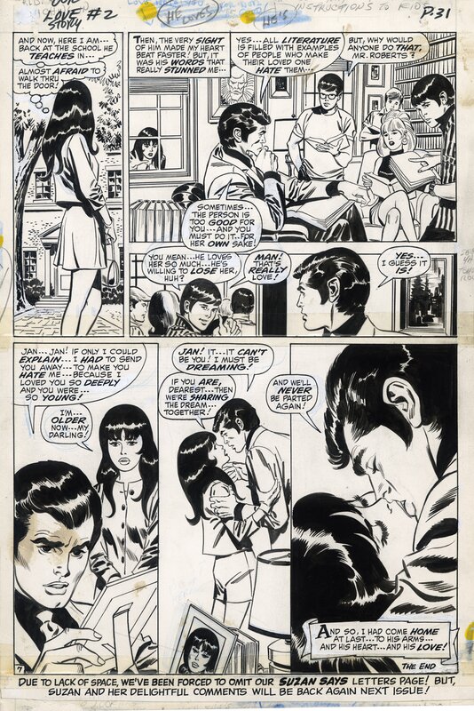 John Buscema, Joe Giella, Frank Giacoia, Our Love Story# 2 page 7 - Planche originale