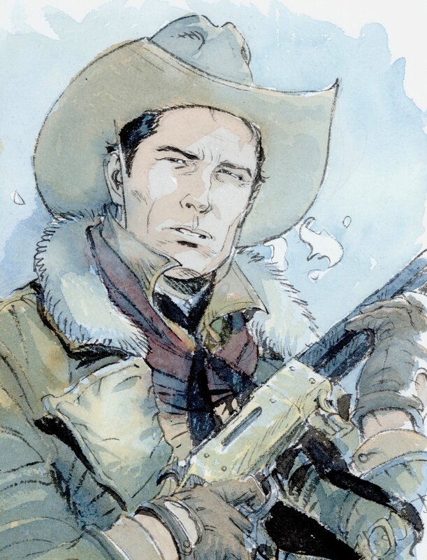 Tex portrait #966 par Giulio De Vita - Illustration originale