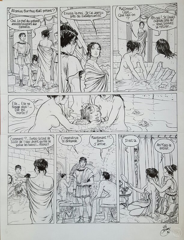 Philippe Delaby, Jean Dufaux, Murena t1 - La pourpre et l'or - planche originale 25 - Planche originale