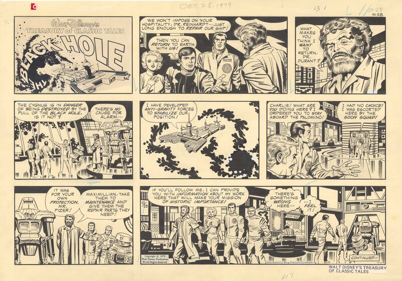 Jack Kirby, Carl Fallberg, Mike Royer, The Black Hole PL 10-28 - Planche originale