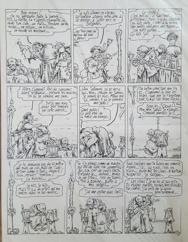 Jean-Marc Lelong, Carmel Cru Le Calvaire Planche 3 - Planche originale