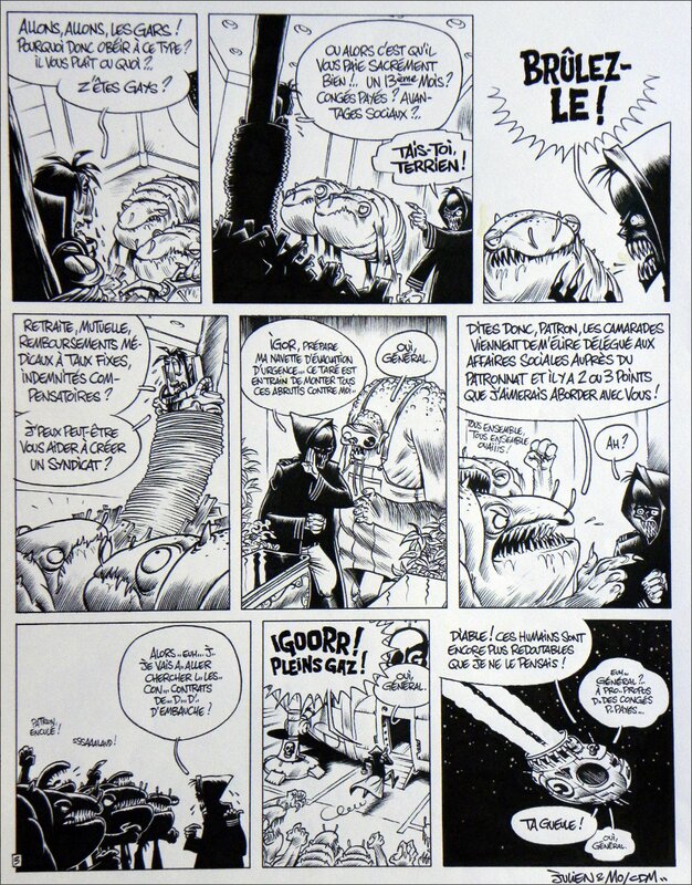 Julien/CDM, Cosmik Roger – Le maitre des Ténèbres (Planche 2/3) - Planche originale