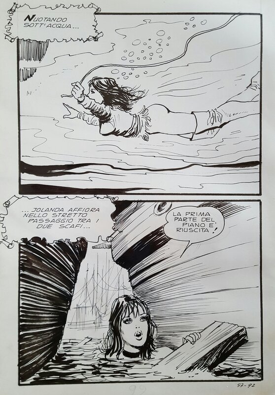 Milo Manara, Planche originale Jolanda - Comic Strip