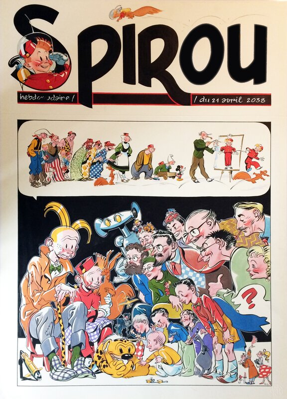 Al Severin - Journal de Spirou du 21 avril 2038 (Illustration inédite) - Couverture originale