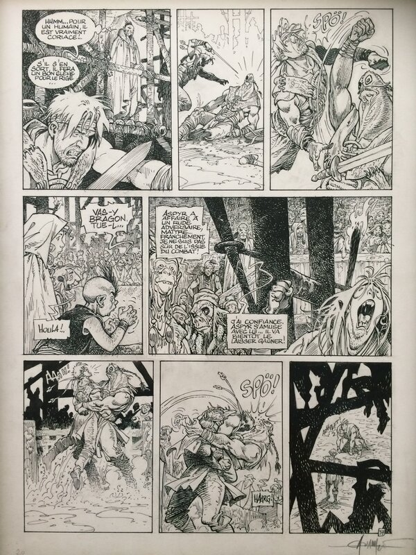Mohamed Aouamri, Régis Loisel, Serge Le Tendre, La quête de l'oiseau du temps : le grimoire des Dieux - Planche originale - Comic Strip