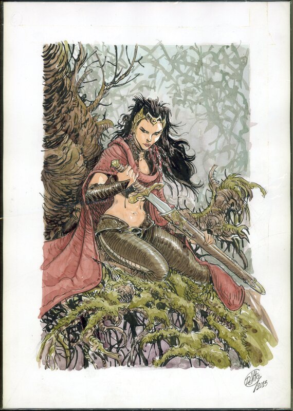 En vente - Giulio De Vita, Kriss de Valnor Rarissime Dessin Original #970 - Illustration originale