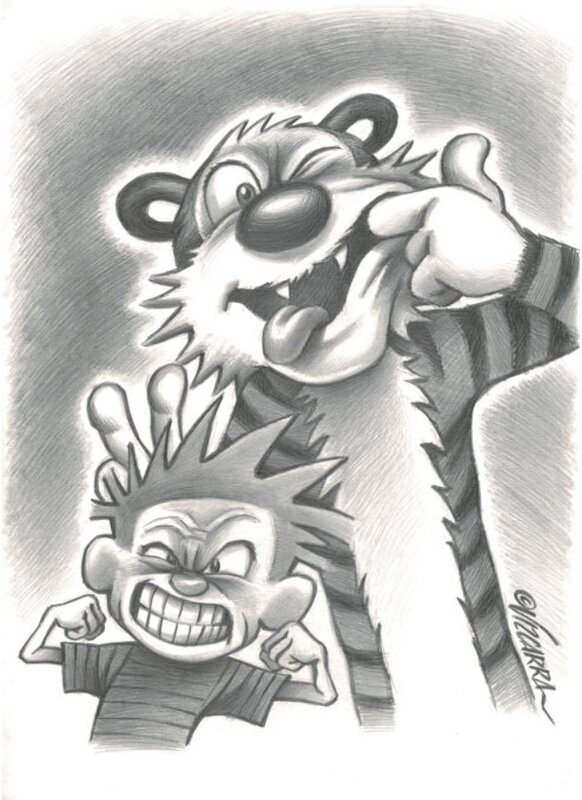 Joan Vizcarra, Calvin & Hobbes inspiration 1 - Original Illustration