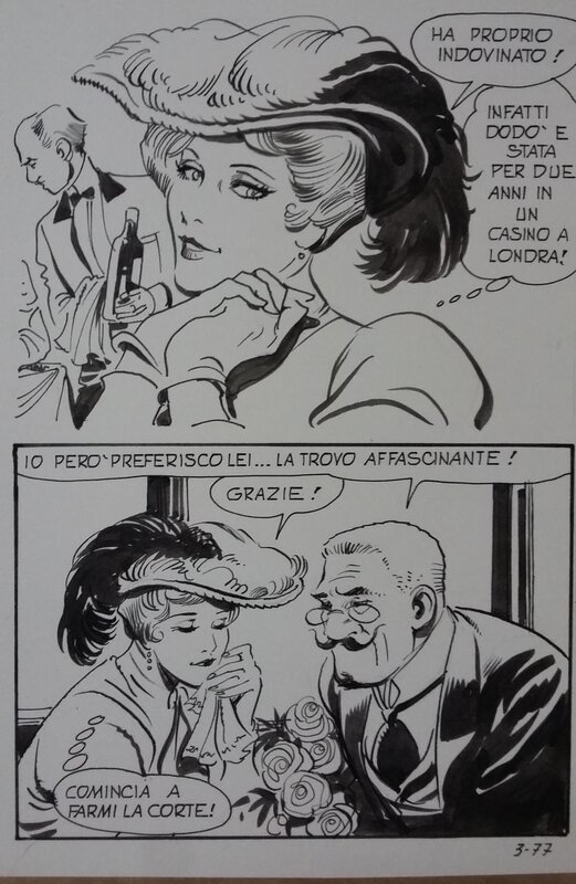 Le train bleue par Leone Frollo - Planche originale