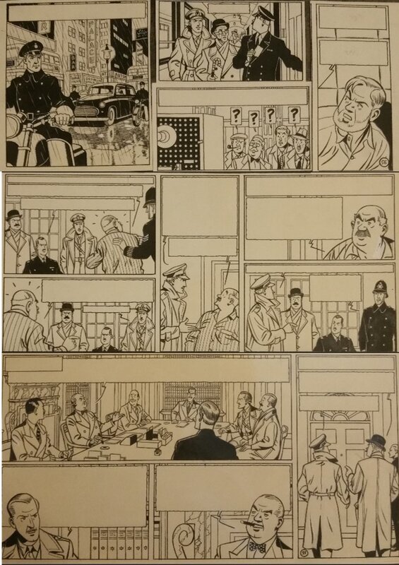 Edgar Pierre Jacobs, La Marque Jaune, planche composite - Comic Strip