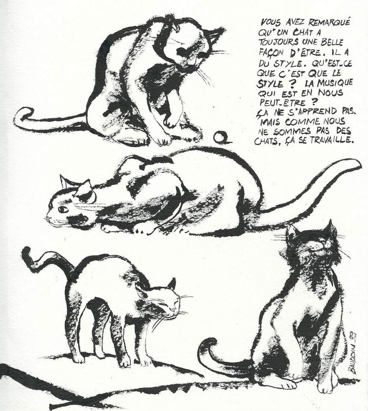 'Questions de dessins : Le Chat' d'Edmond Baudoin - Comic Strip