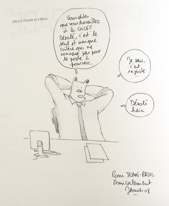 Dédicace de James - Dans Mon Open Space T1 - Sketch