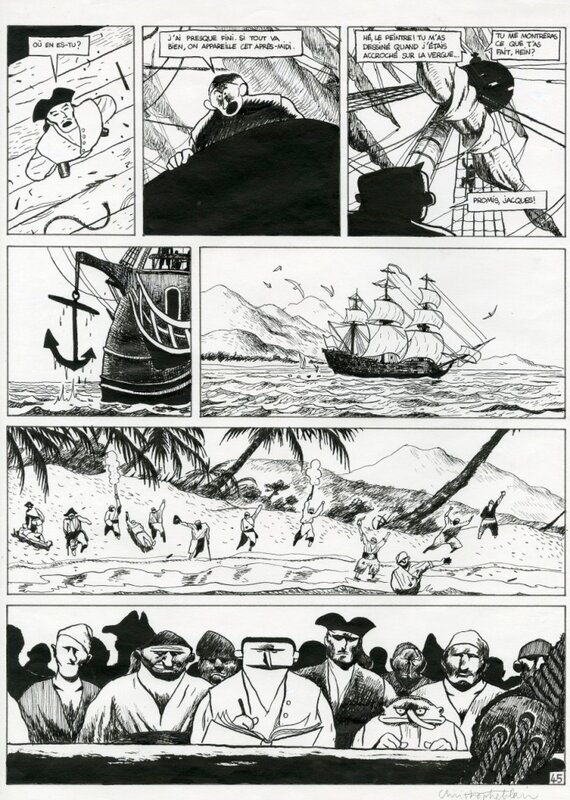 Christophe Blain, 2000 - Isaac le Pirate : Les Amériques * - Planche originale