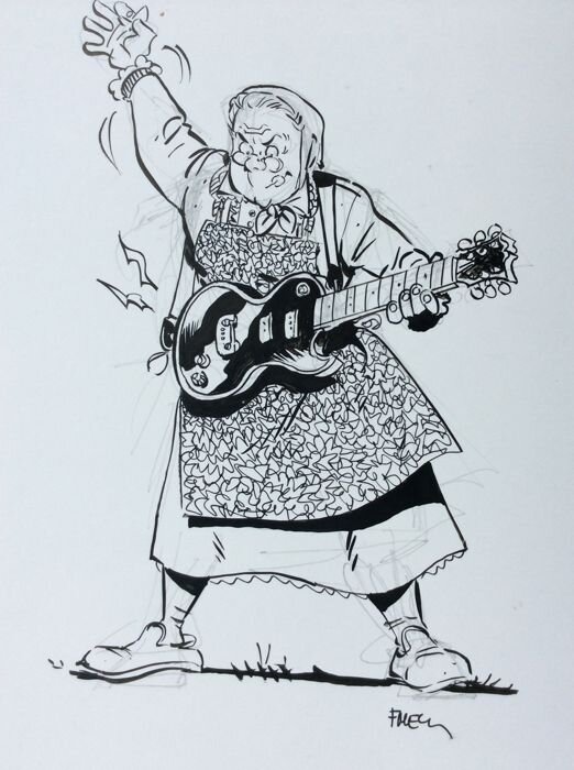 Grand-Mère Rock by Félix Meynet - Original Illustration