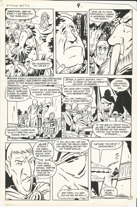 Keith Giffen, Jean-Marc Lofficier, Bob Oksner, Superman vs Obelix - Action Comics # 579 - Superman in Gaul P7 - Comic Strip