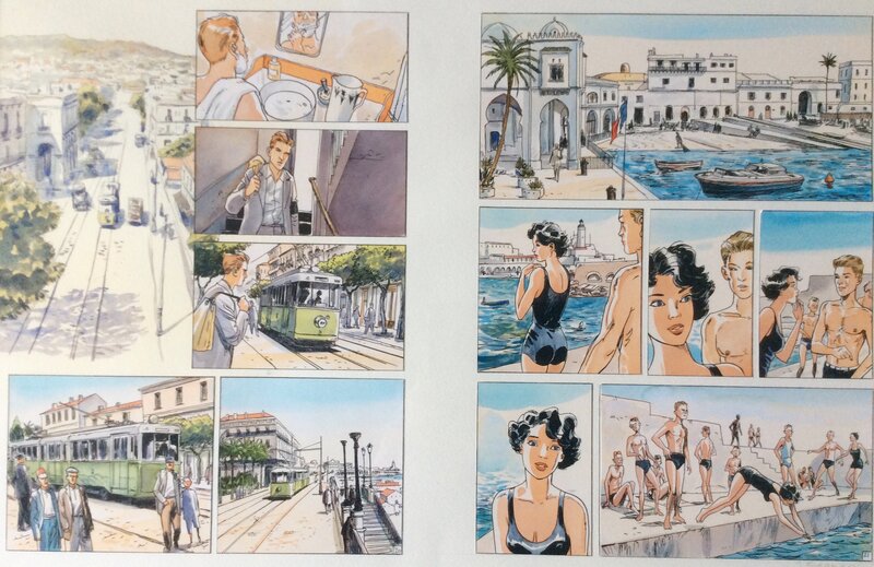 L'étranger par Jacques Ferrandez, Albert Camus - Planche originale