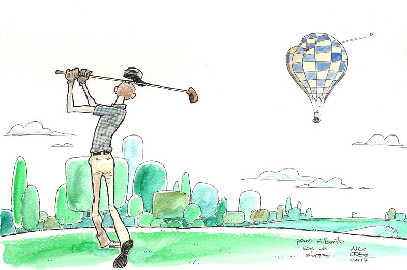 Golf by Alex Orbe - Original Illustration