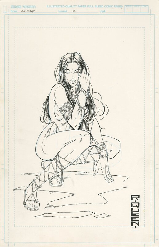 Randy Queen, Top Cow Secret : Special Winter Lingerie Edition p11 - Original Illustration