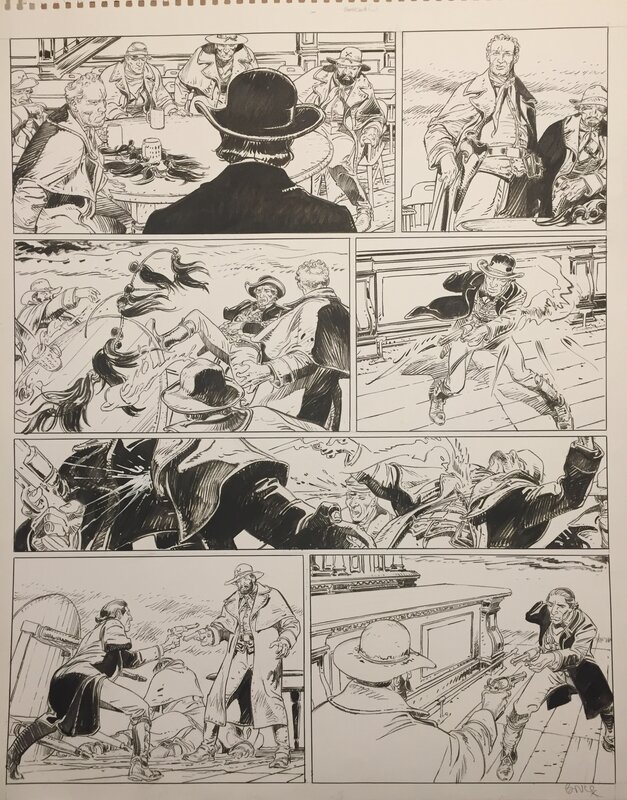 François Boucq, Bouncer planche 39 tome 6 - Planche originale