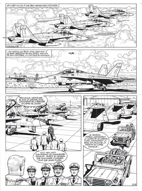 Bergèse : Buck Danny tome 47 planche 7 - Planche originale