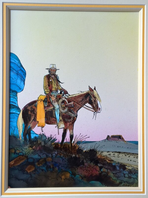 Jean Giraud, Moebius, Jean-Michel Charlier, Couverture Blueberry : The end of the trail - Couverture originale