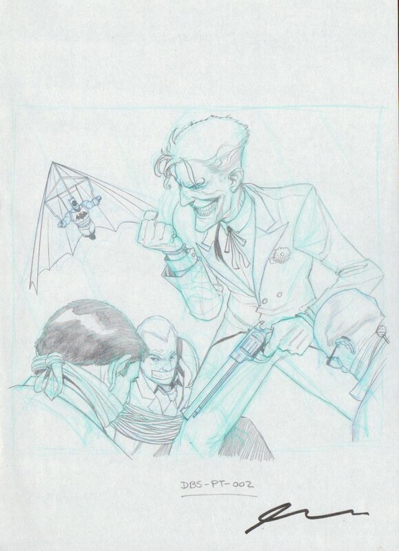 Ariel Olivetti Batman and Joker - Original art