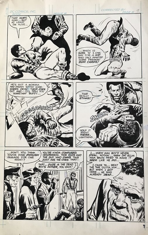 Gérald Forton, Black Lightning, DC Comics - Planche originale