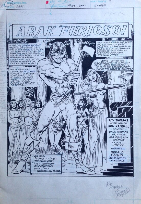 Gérald Forton, Arak, Page 1,Dc Comics - Comic Strip